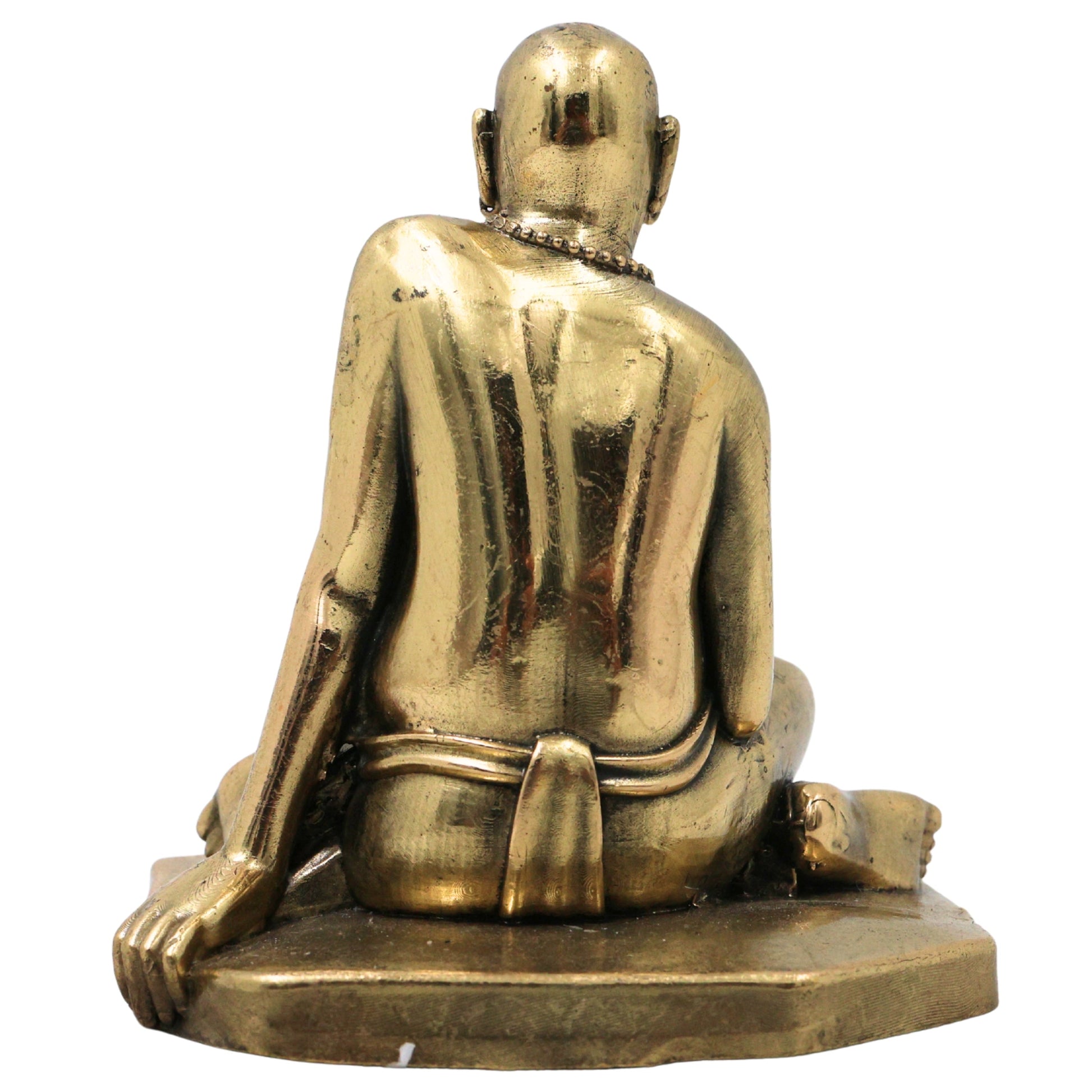 Brass Handcrafted Shri Swami Samarth Maharaj Idol for Pooja, Home Decor & Spiritual Gifting, Gold, 4 Inch, 1 Piece