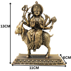 Brass Meladi Mata Ji Idol Murti, Handcrafted Meldi Maa Devi Statue for Pooja, Vastu & Home Decor, Gold, 5 Inch, 1 Piece