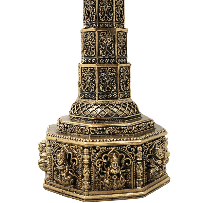 Brass Peacock Lamp Set of 2 Traditional Handcrafted Mayil Vilakku Deepam for Pooja Decor & Gifting, Gold, 6.5 Inch, 2 Piece