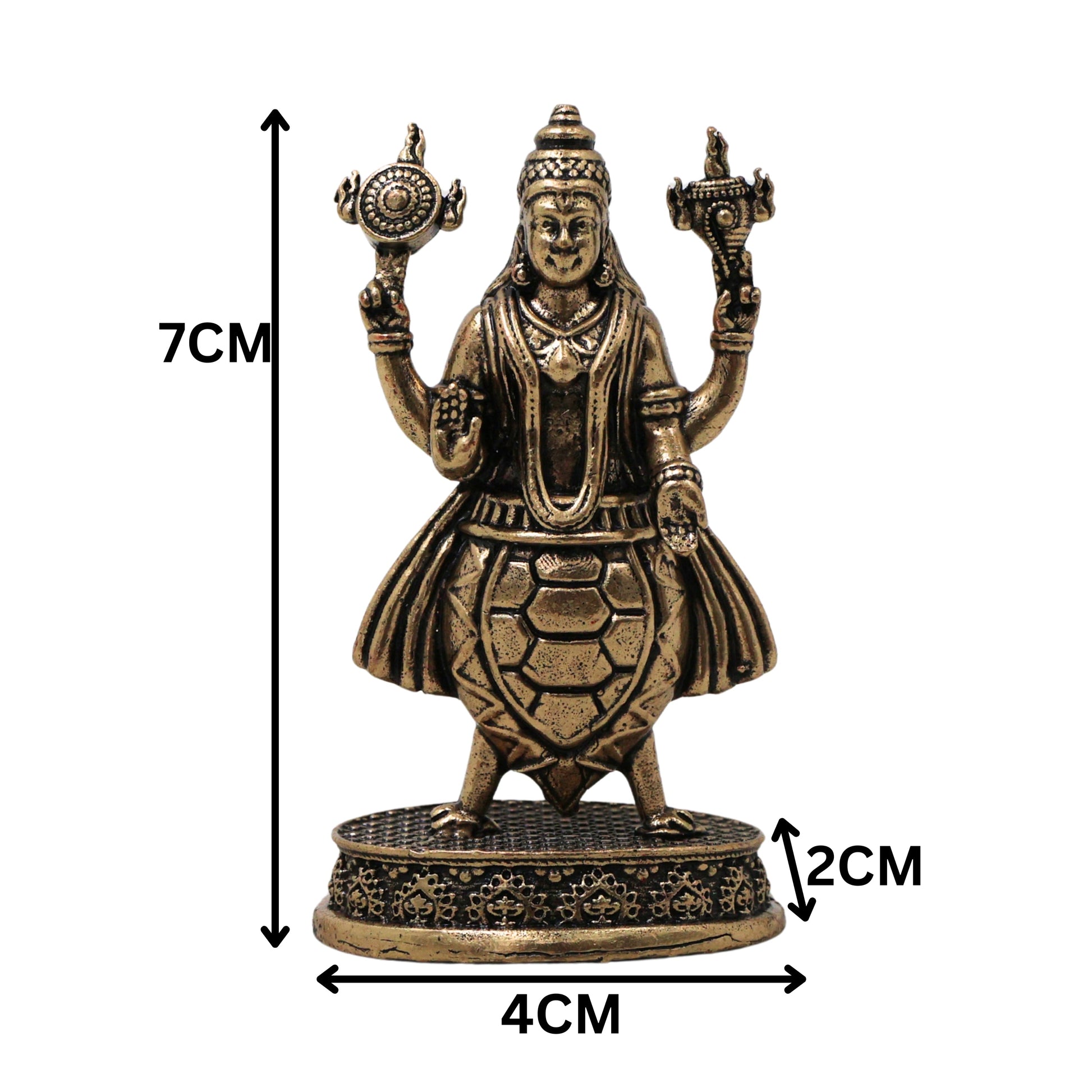 Brass Vishnu Dashavatar Set Idol Handcrafted Dashavatara Murti for Pooja, Temple Decor & Gifting, Gold, 3 Inch, 10 Piece
