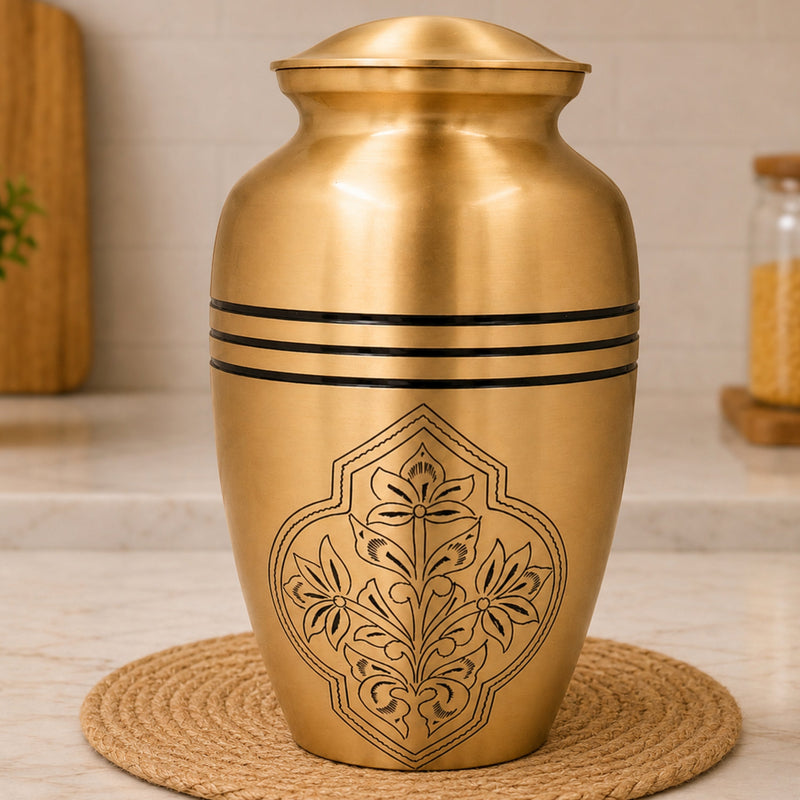 Brass Handcrafted Traditional  Multipurpose Box Peetal Peti Decorative Storage Gift Home Decor Organizer, Gold, 10 Inch, 1 Piece