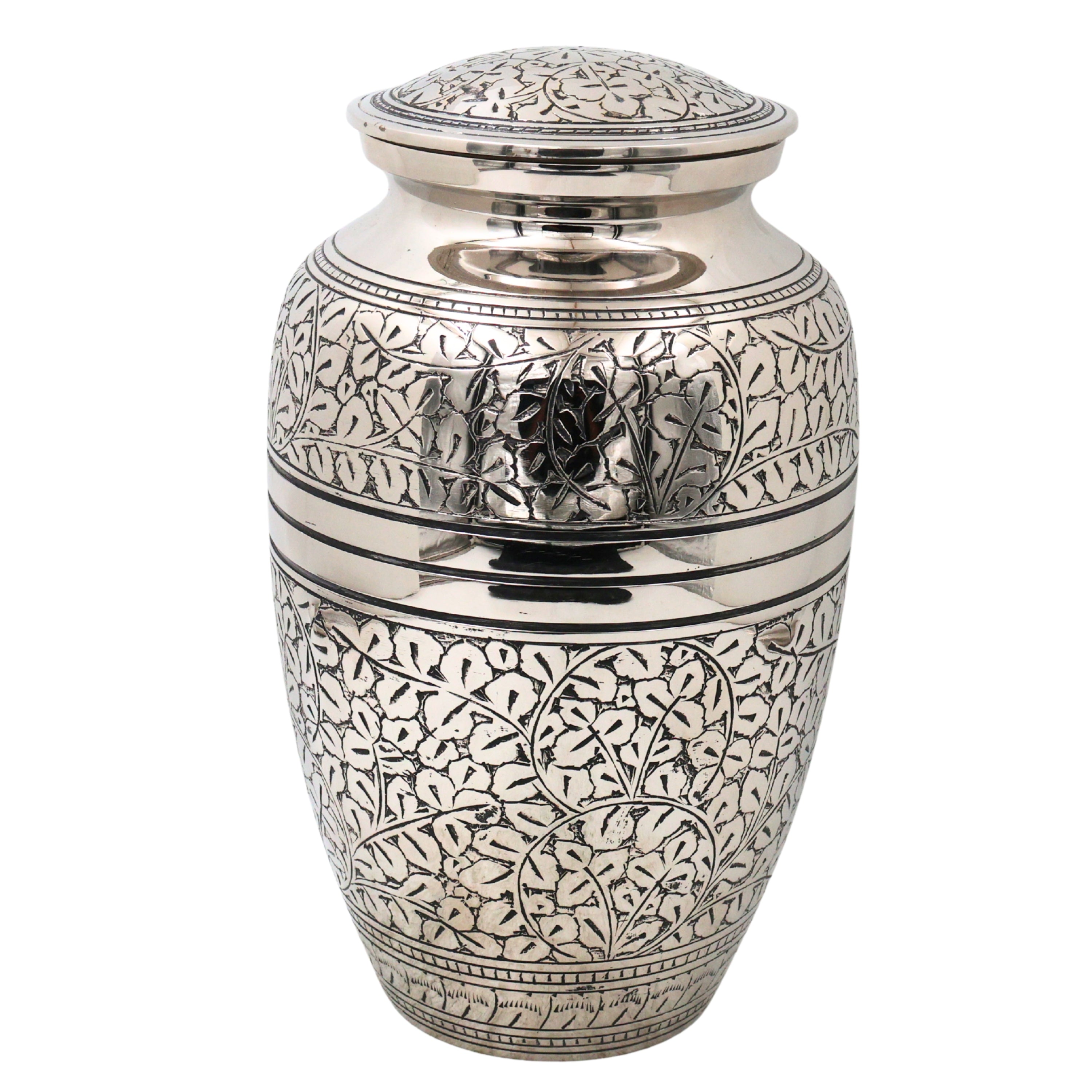 Brass Handcrafted Nickel Coated Multipurpose Box for Home Decor, Traditional Gifting & Storage, 10 Inch, 1 Piece