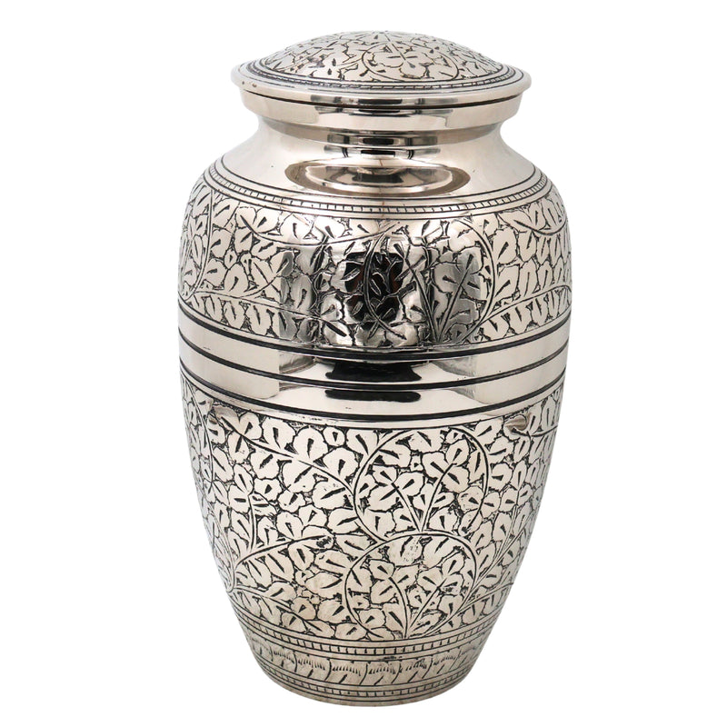 Brass Handcrafted Nickel Coated Multipurpose Box for Home Decor, Traditional Gifting & Storage, 10 Inch, 1 Piece
