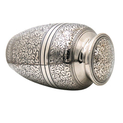 Brass Handcrafted Nickel Coated Multipurpose Box for Home Decor, Traditional Gifting & Storage, 10 Inch, 1 Piece