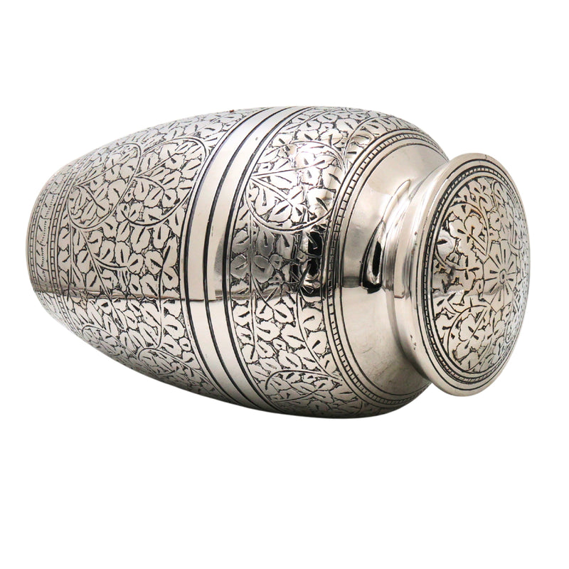 Brass Handcrafted Nickel Coated Multipurpose Box for Home Decor, Traditional Gifting & Storage, 10 Inch, 1 Piece