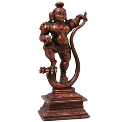 Copper LadduGopal Balakrishna Murti Navaneethachora Vigraha Handmade Kanhaji Venugopala Statue for Pooja Mandir Decor Gift, Brown, 4.5 Inch, 1 Piece