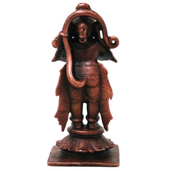 Copper Hanuman Idol Handmade Traditional Anjaneya Bajrangbali Murti for Pooja Home Decor Gifting, Brown, 3 Inch, 1 Piece