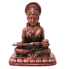 Copper Annapurna Devi Idol, Handcrafted Traditional Annapoorna Murti for Pooja, Mandir Decor & Gifting, Brown, 1.5 Inch, 1 Piece