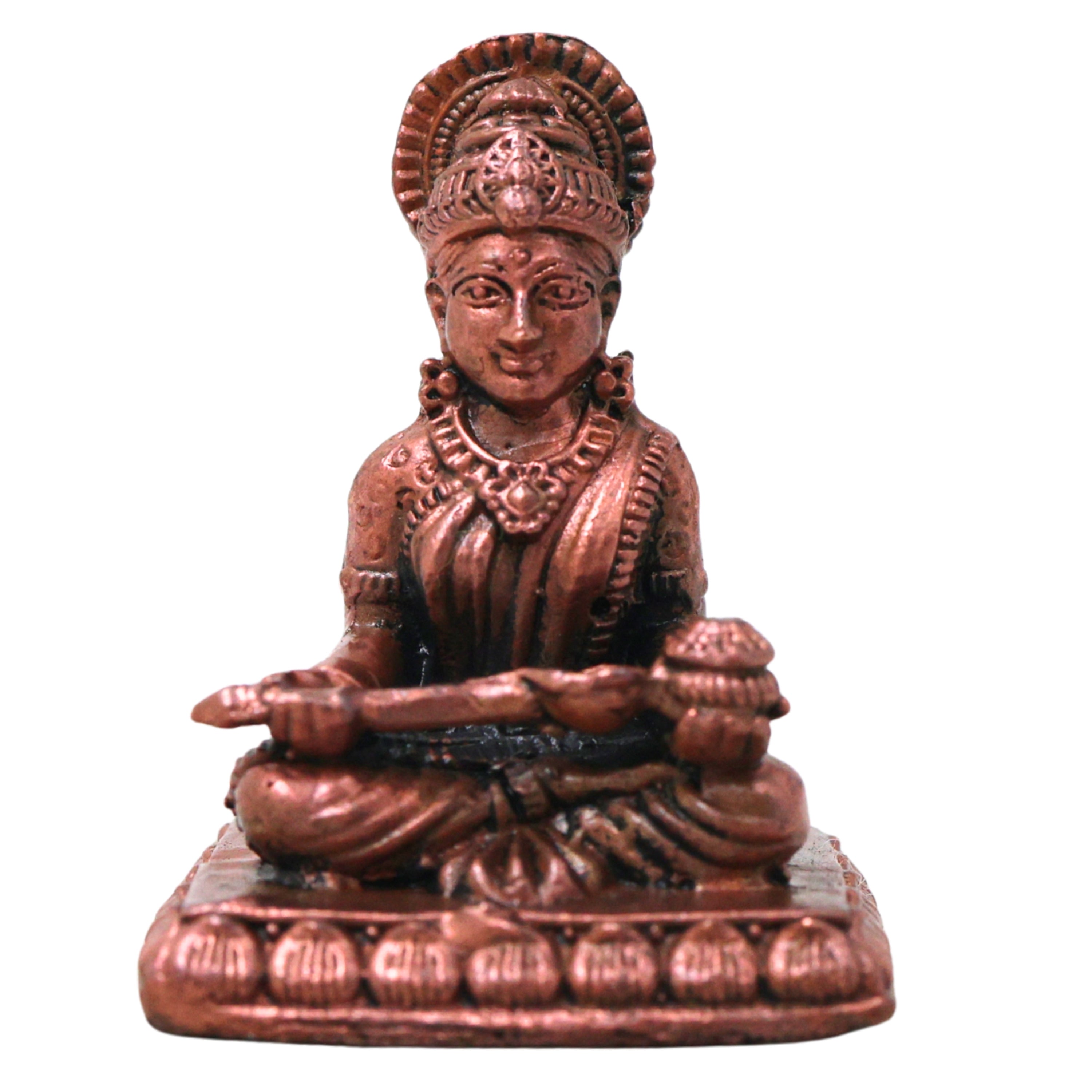 Copper Annapurna Devi Idol, Handcrafted Traditional Annapoorna Murti for Pooja, Mandir Decor & Gifting, Brown, 1.5 Inch, 1 Piece