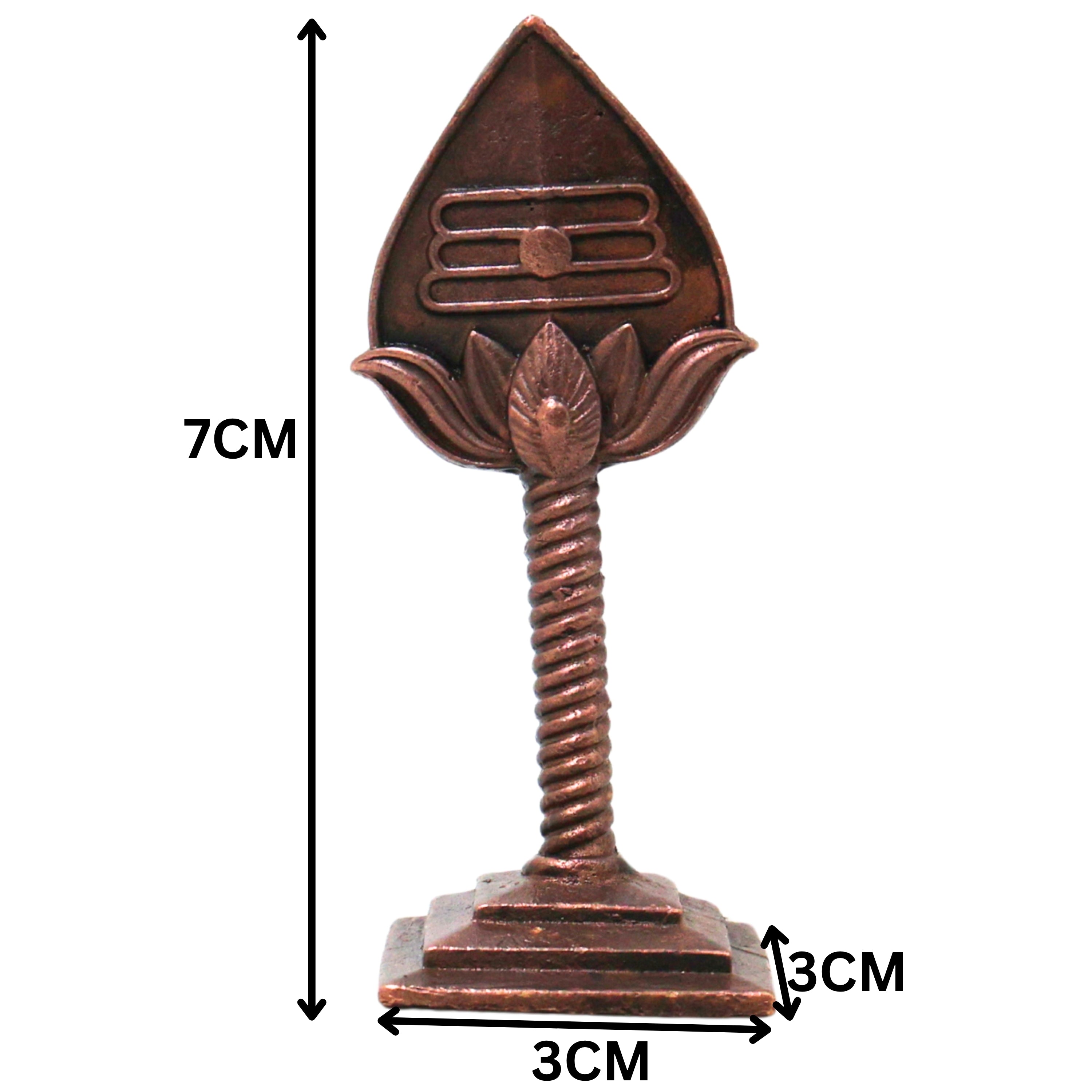 Copper Murugan Vel Handcrafted Velayudham for Pooja, Vastu, Temple Decor & Spiritual Gifting, Brown, 3 Inch, 1 Piece