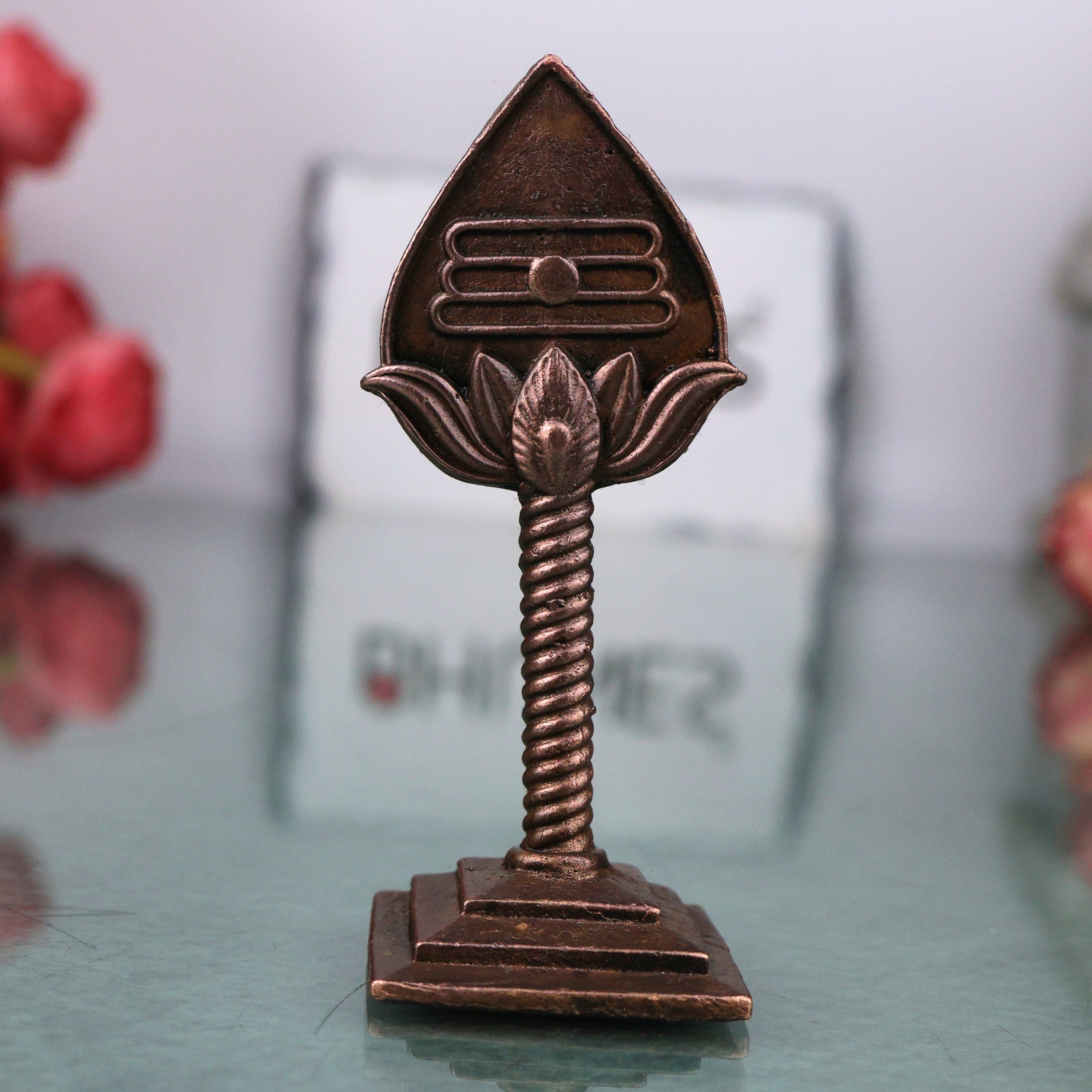 Copper Murugan Vel Handcrafted Velayudham for Pooja, Vastu, Temple Decor & Spiritual Gifting, Brown, 3 Inch, 1 Piece