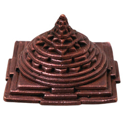 Handcrafted Copper Sree Yantra Sri Meru Shri Chakram for Vastu Pooja Meditation Wealth Prosperity Decor, Brown, 1 Inch, 1 Piece