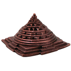 Handcrafted Copper Sree Yantra Sri Meru Shri Chakram for Vastu Pooja Meditation Wealth Prosperity Decor, Brown, 1 Inch, 1 Piece