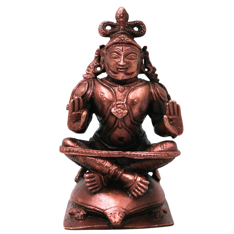 Copper Agastya Maharshi Idol Handcrafted Traditional Chola Style Murti for Pooja, Decor & Gifting, Brown, 4 Inch, 1 Piece