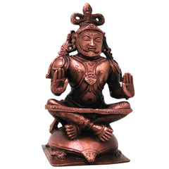 Copper Agastya Maharshi Idol Handcrafted Traditional Chola Style Murti for Pooja, Decor & Gifting, Brown, 4 Inch, 1 Piece