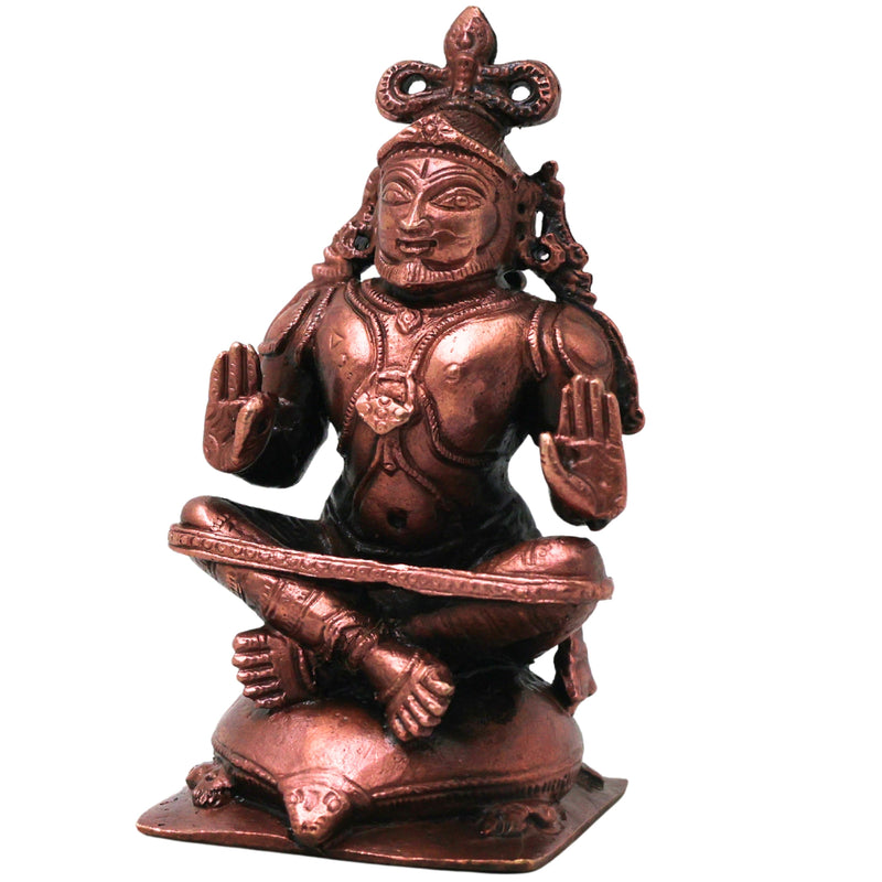 Copper Agastya Maharshi Idol Handcrafted Traditional Chola Style Murti for Pooja, Decor & Gifting, Brown, 4 Inch, 1 Piece