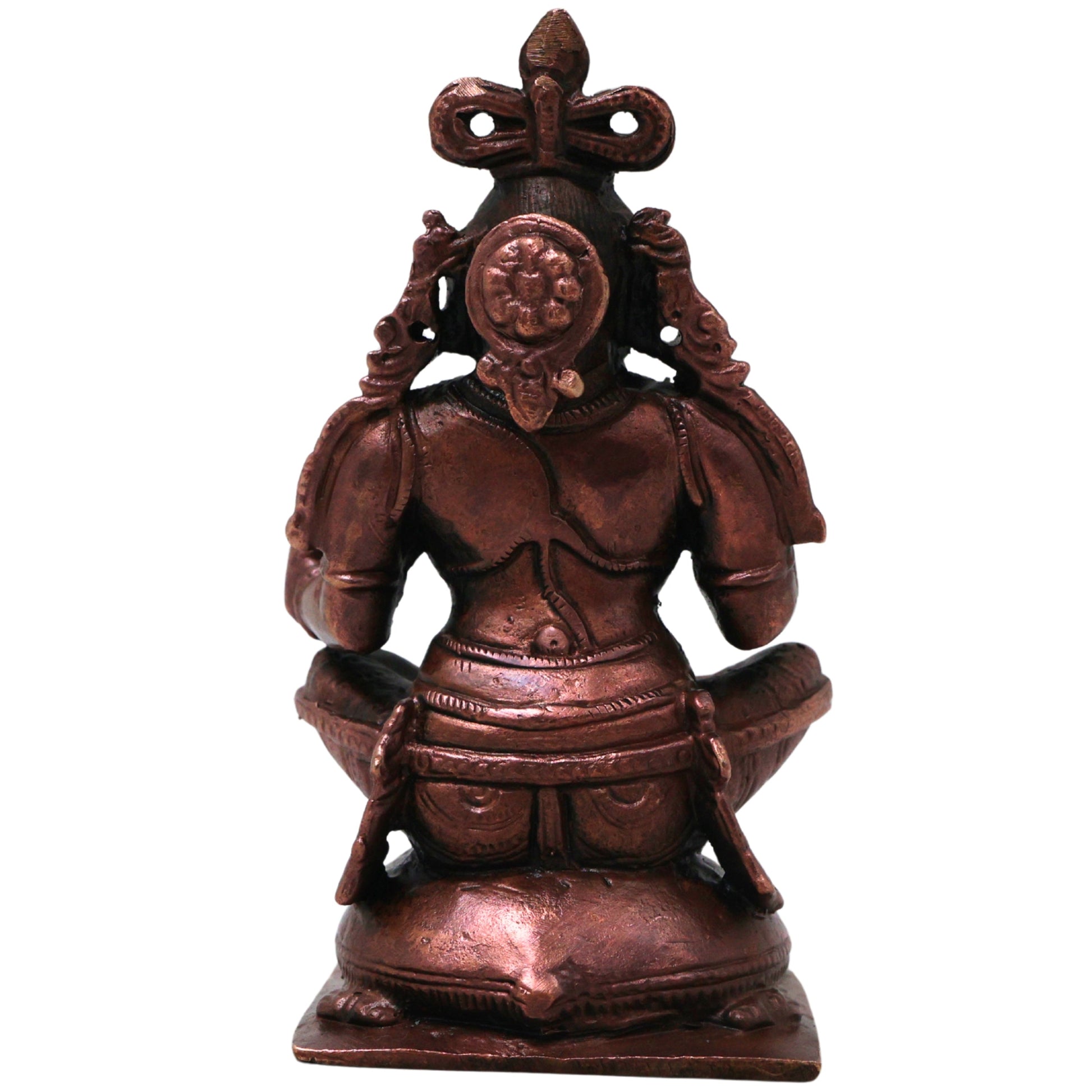 Copper Agastya Maharshi Idol Handcrafted Traditional Chola Style Murti for Pooja, Decor & Gifting, Brown, 4 Inch, 1 Piece