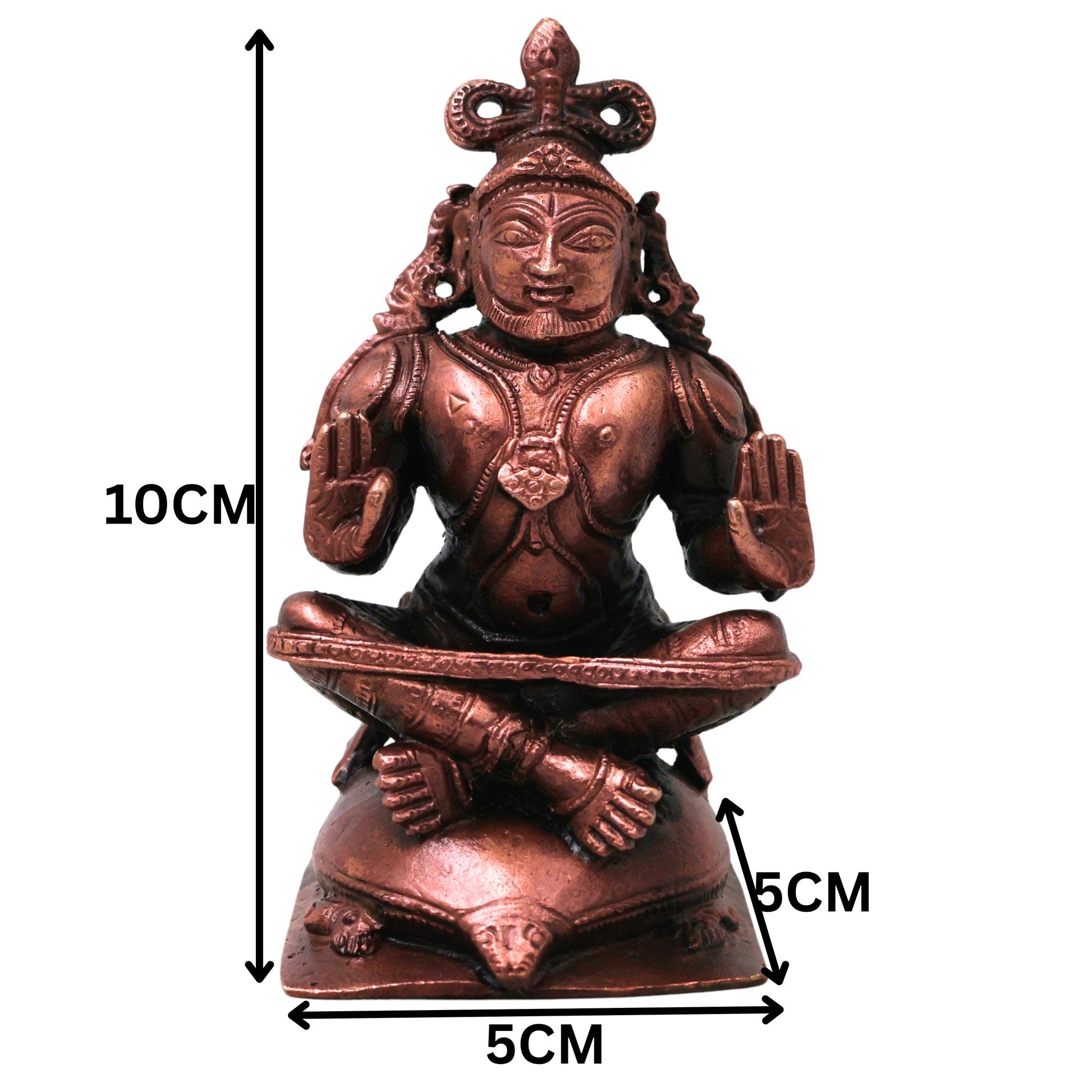 Copper Agastya Maharshi Idol Handcrafted Traditional Chola Style Murti for Pooja, Decor & Gifting, Brown, 4 Inch, 1 Piece