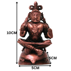 Copper Agastya Maharshi Idol Handcrafted Traditional Chola Style Murti for Pooja, Decor & Gifting, Brown, 4 Inch, 1 Piece