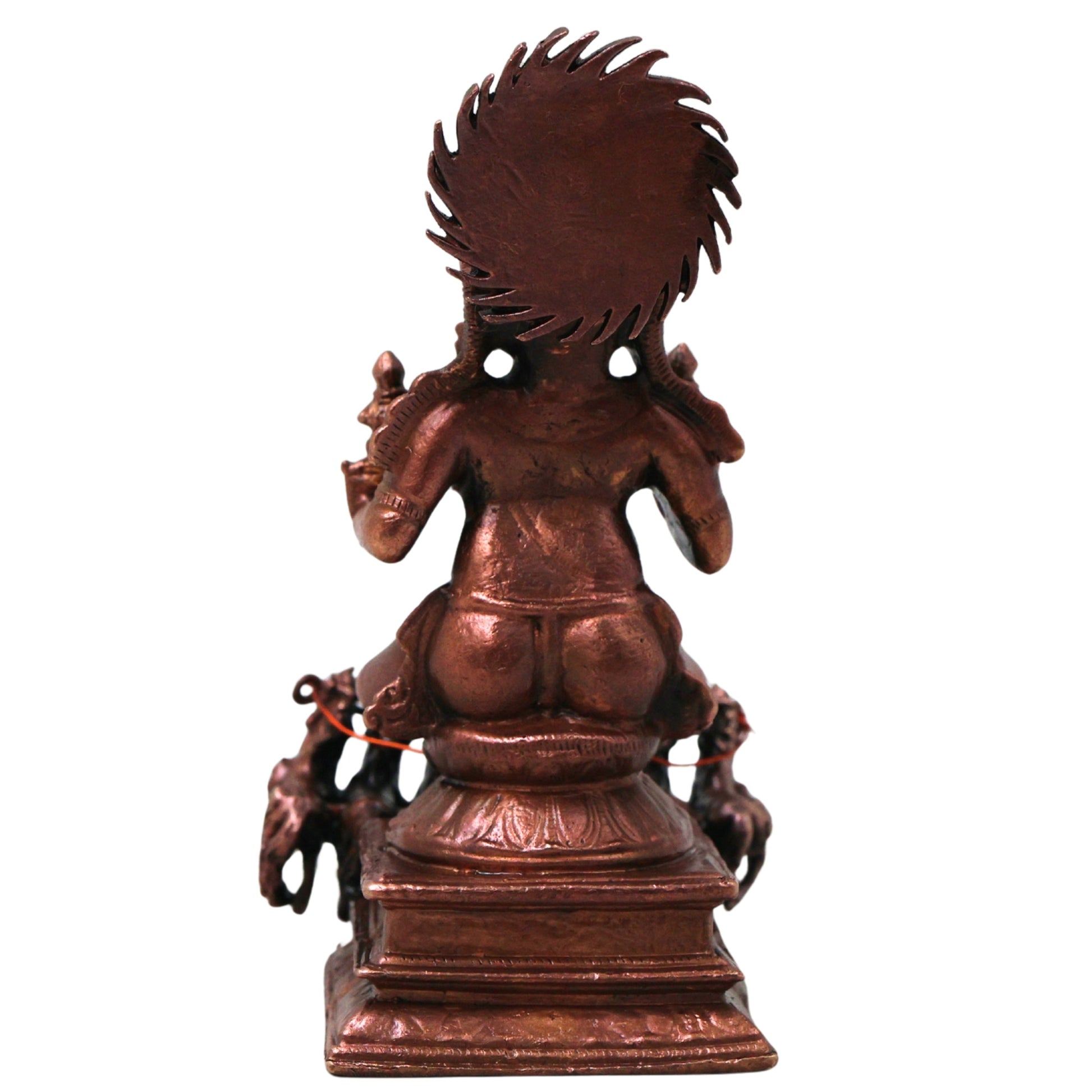 Copper Surya Narayan Idol Handmade Traditional Sun God Murti for Pooja Home Décor & Spiritual Gifting, Brown, 3.5 Inch, 1 Piece