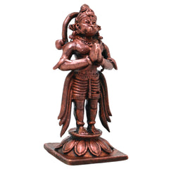 Copper Hanuman Idol Handmade Bajrangbali Murti for Pooja, Vastu Home Decor & Spiritual Gifting, Brown, 2 Inch, 1 Piece