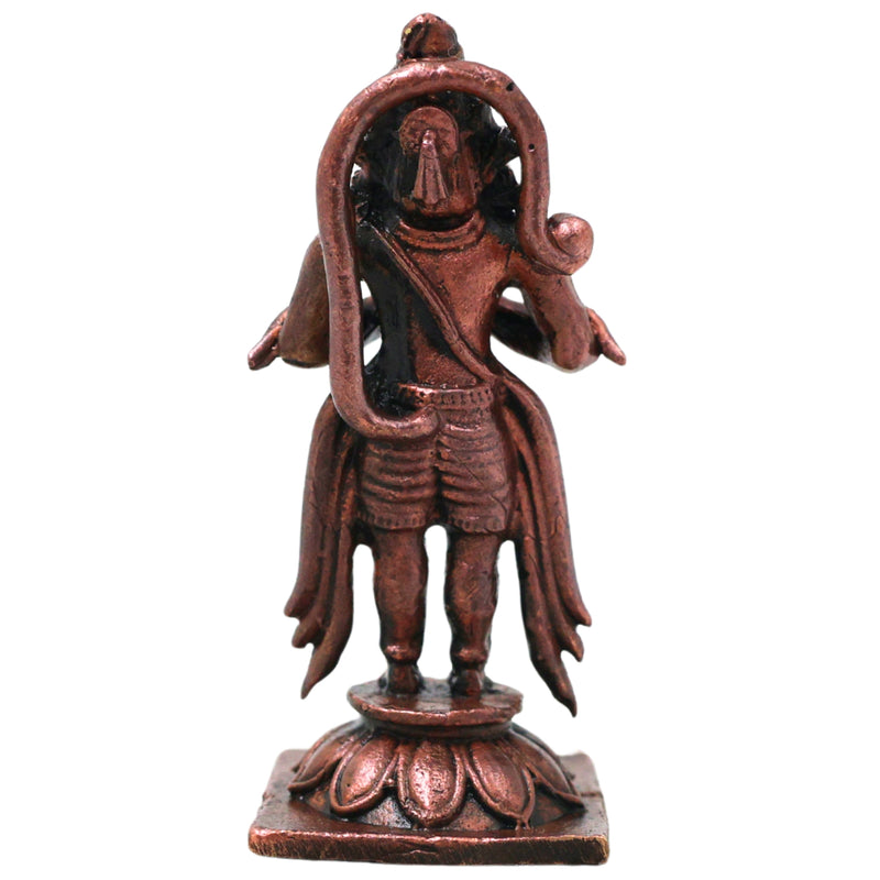 Copper Hanuman Idol Handmade Bajrangbali Murti for Pooja, Vastu Home Decor & Spiritual Gifting, Brown, 2 Inch, 1 Piece