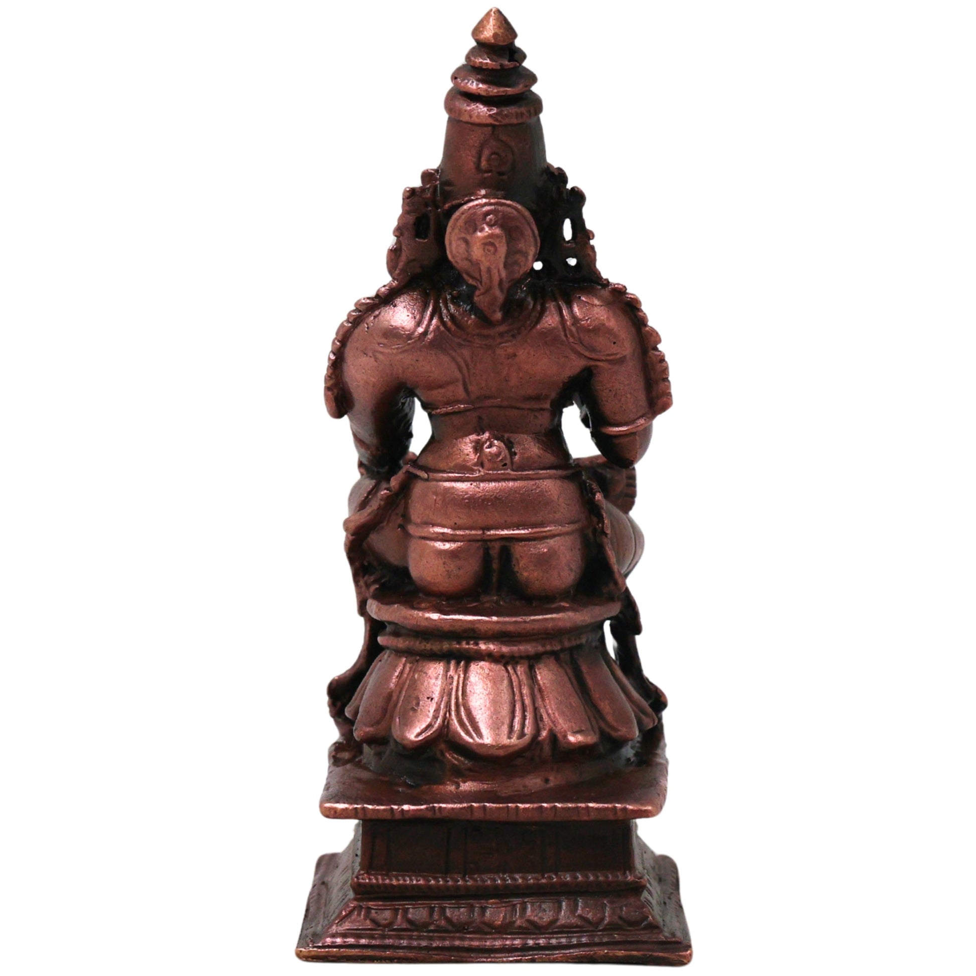 Copper Ekanta Rama Swamy Idol,  Handcrafted Traditional Kodanda Ramachandra Murti for Pooja & Gifting, Brown, 3.5 Inch, 1 Piece