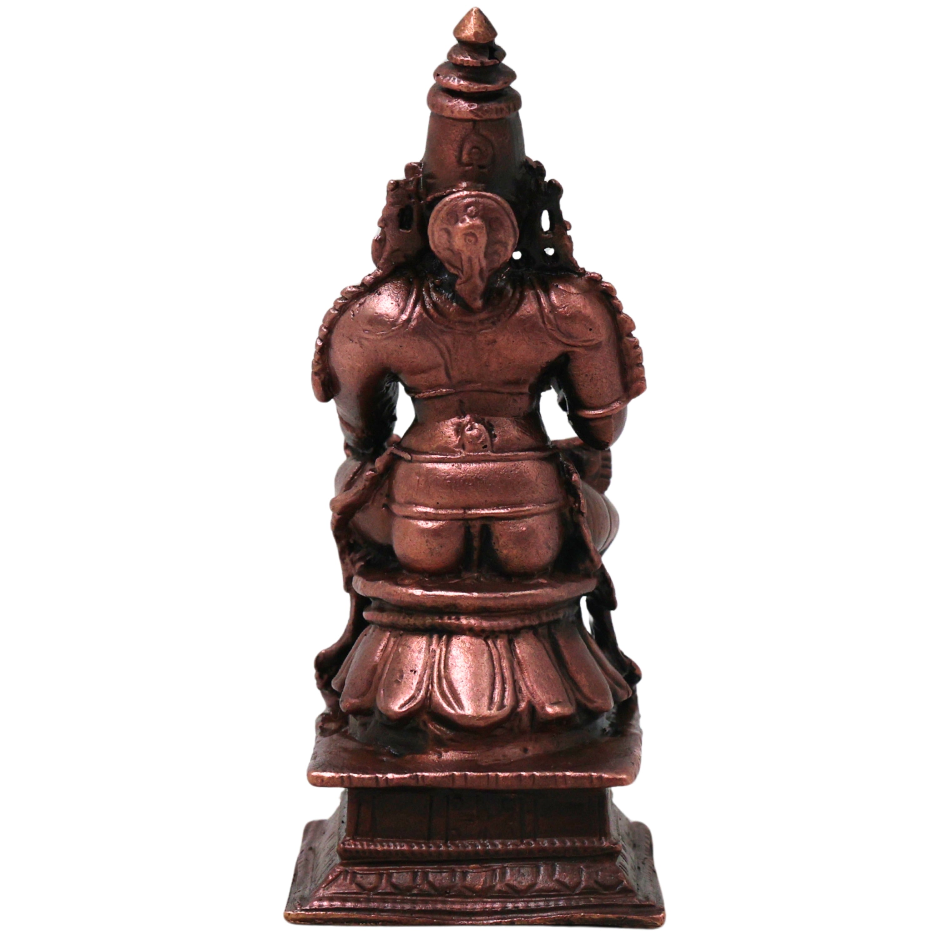 Copper Ekanta Rama Swamy Idol,  Handcrafted Traditional Kodanda Ramachandra Murti for Pooja & Gifting, Brown, 3.5 Inch, 1 Piece