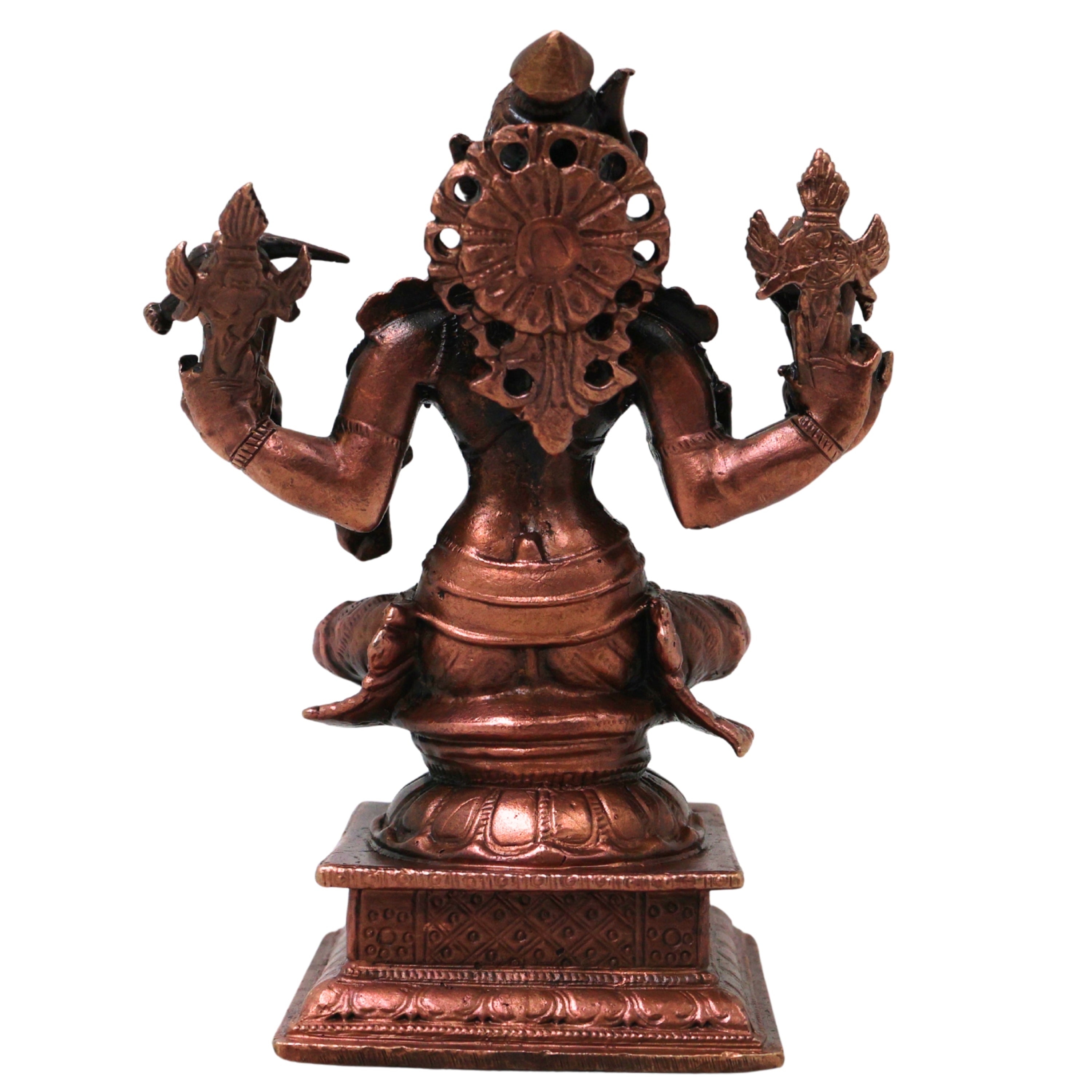 Copper Varahi Amman Idol Handmade Traditional Chola Style Murti for Pooja Home Decor & Gifting, Brown, 4 Inch, 1 Piece
