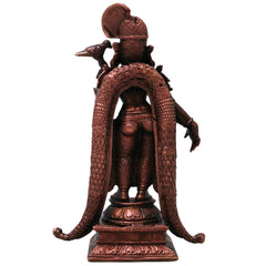 Meenakshi Copper Meenakshi Amman Idol Handcrafted Traditional Chola Devi Murti for Pooja Home Decor Gifting, Brown, 4.5 Inch, 1 Piece