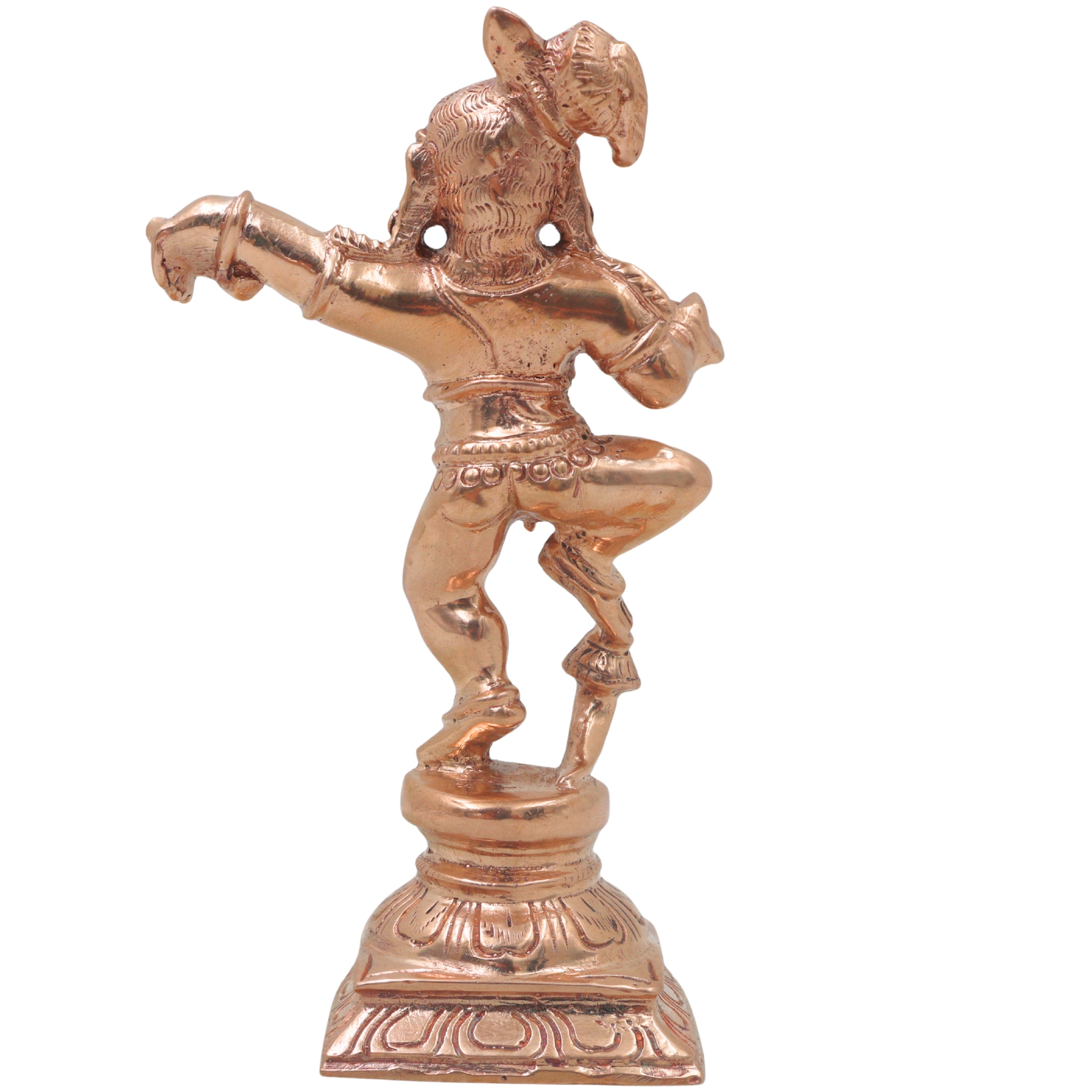 Bronze Krishna Idol Balakrishna Murti Handmade Chola Art Statue for Pooja Home Decor Gifting, Gold, 5 Inch, 1 Piece