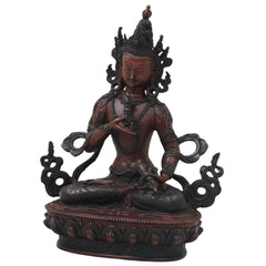 Brass Vajrasattva Idol for Pooja, Handcrafted Tibetan Buddhist Statue for Home Decor & Spiritual Gifting, Brown, 9 Inch, 1 Piece