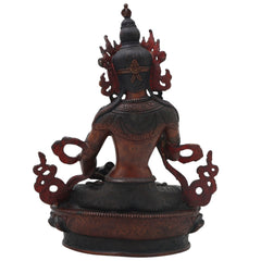 Brass Vajrasattva Idol for Pooja, Handcrafted Tibetan Buddhist Statue for Home Decor & Spiritual Gifting, Brown, 9 Inch, 1 Piece