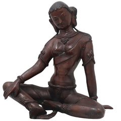 Brass Uma Devi Idol for Pooja, Vastu &amp; Spiritual Home Decor, Brown, 10 Inch, 1 Piece