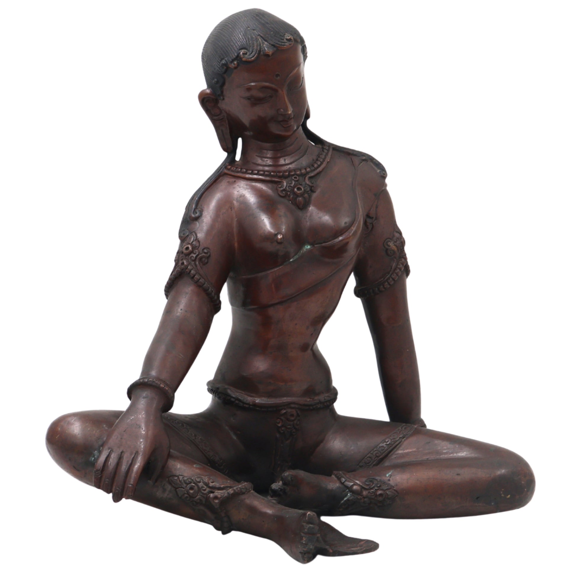 Brass Uma Devi Idol for Pooja, Vastu &amp; Spiritual Home Decor, Brown, 10 Inch, 1 Piece