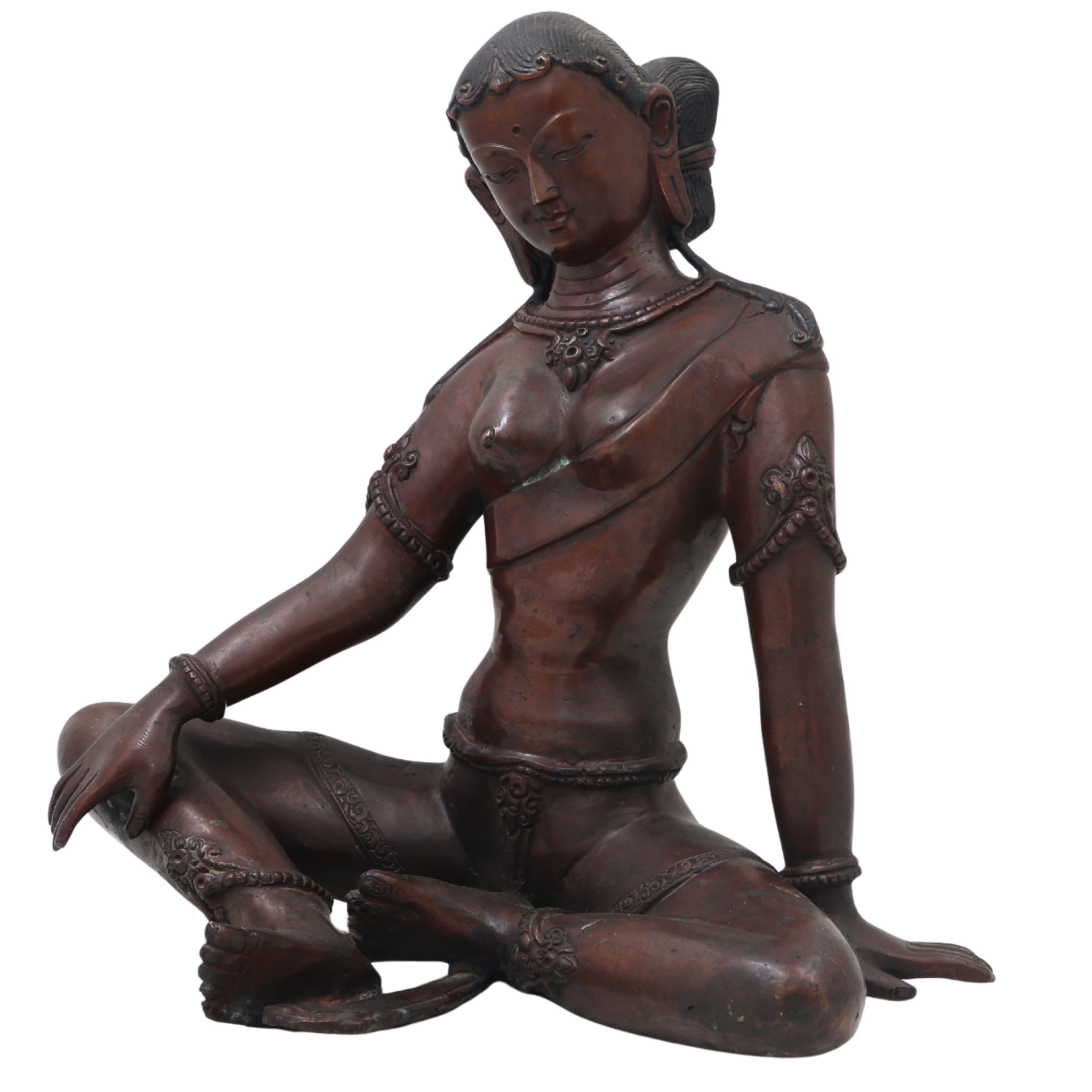 Brass Uma Devi Idol for Pooja, Vastu &amp; Spiritual Home Decor, Brown, 10 Inch, 1 Piece