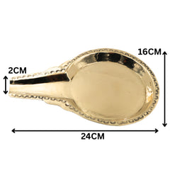 Brass Abhishek Patre Somasuthra for Shivling Pooja, Handcrafted Traditional Chola Ritual Kalasha Gifting, Gold, 1 Inch, 1 Piece