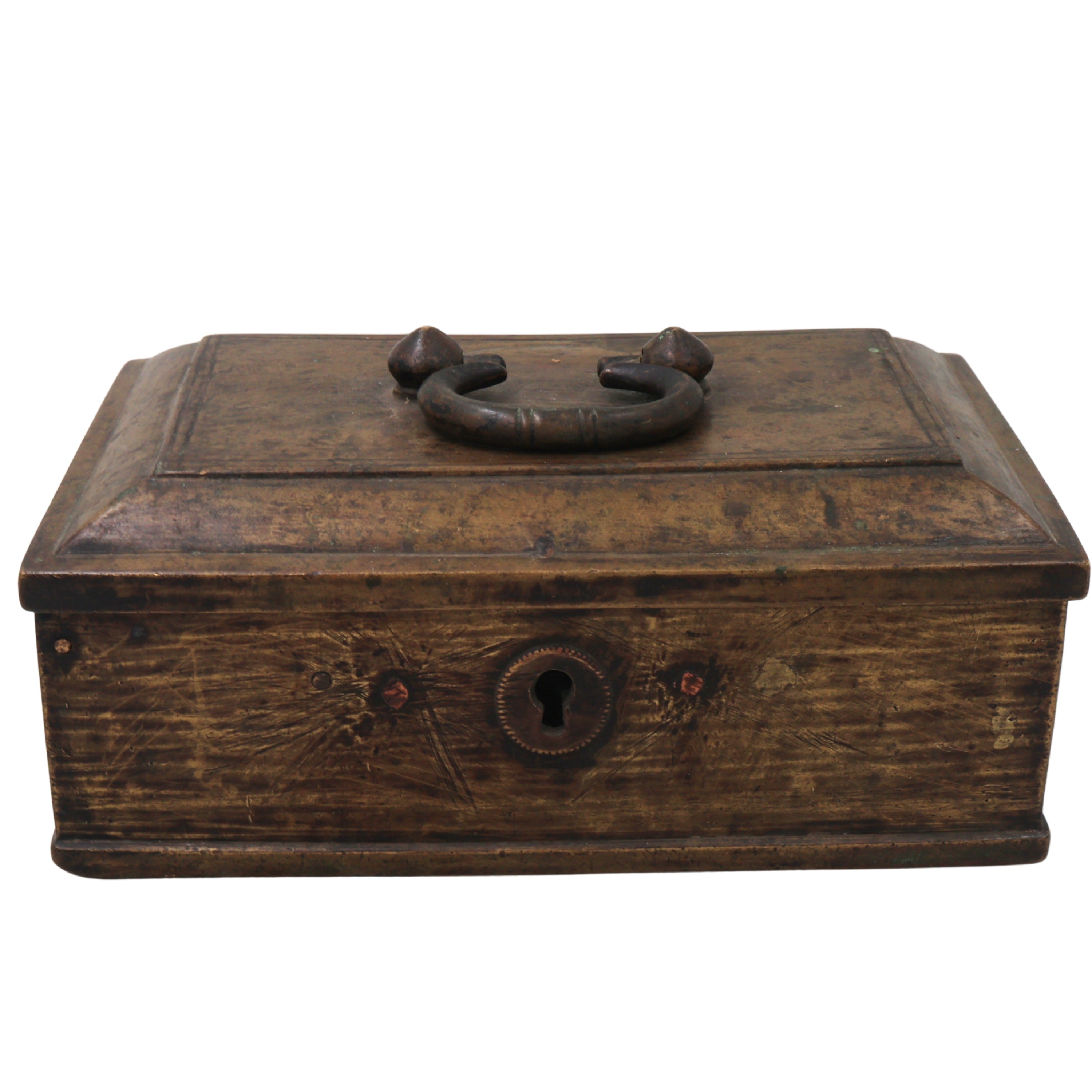 Brass Vintage Box Handcrafted Traditional Heritage Peti for Pooja, Home Decor, Collectibles & Gifting, Brown, 3 Inch, 1 Piece