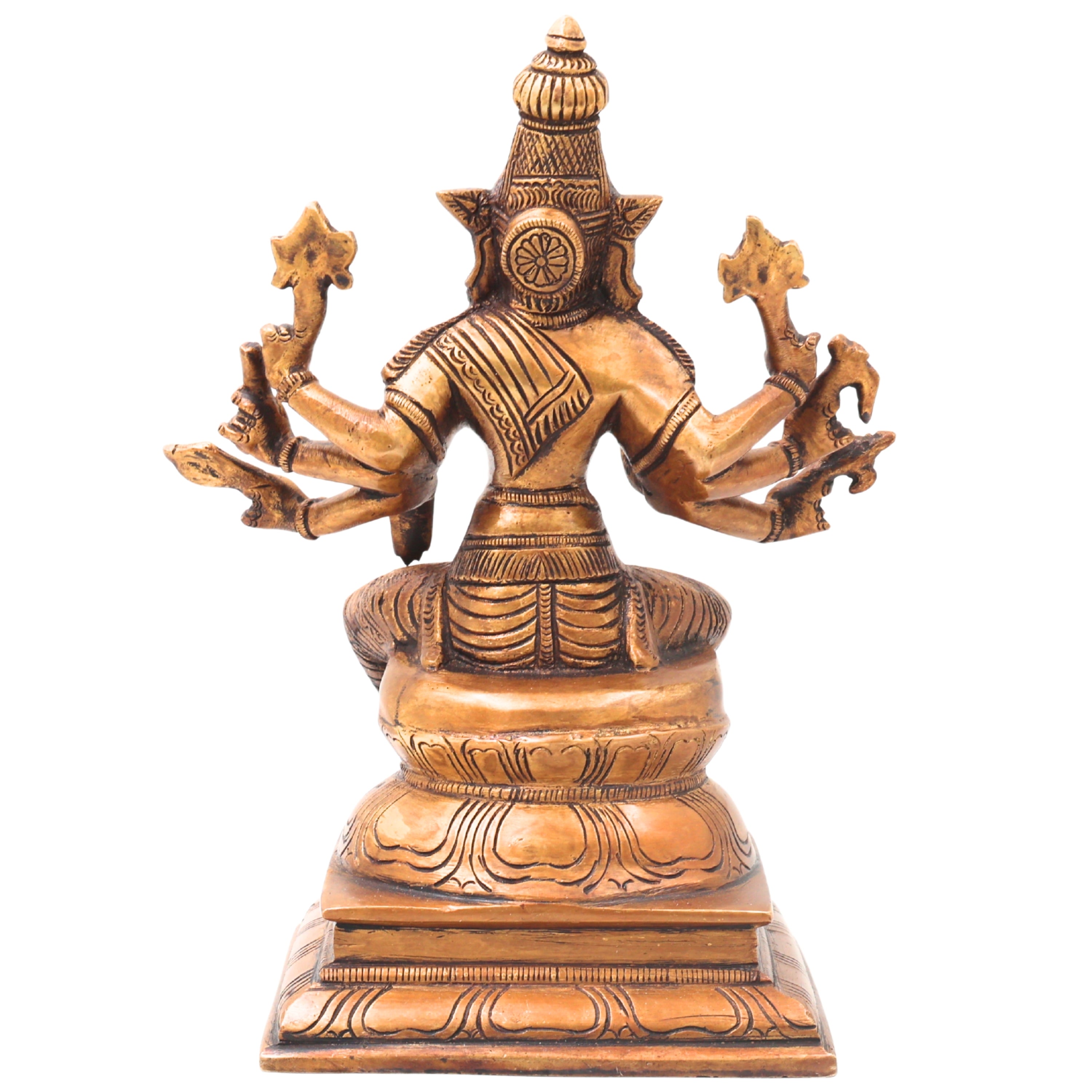 Brass Varahi Devi Idol for Pooja, Handcrafted Traditional Chola Style Murti Home Decor Gift, Gold, 10.5 Inch, 1 Piece