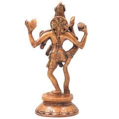 Brass Nataraja Sculpture, Handcrafted Chola Style Dancing Shiva Idol for Pooja, Temple Decor & Gifting, Gold, 12.5 Inch, 1 Piece