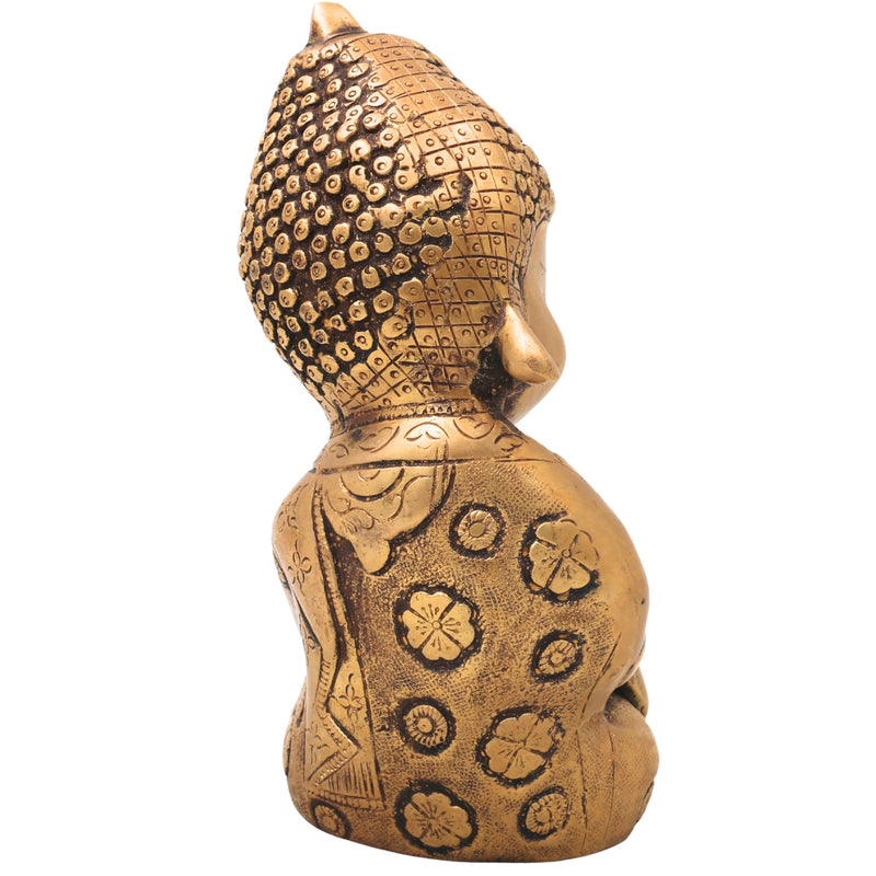 Brass Baby Sculpture Handcrafted Traditional Bala Murti for Pooja Home Decor & Spiritual Gifting, Gold, 8 Inch, 1 Piece