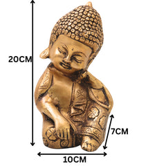 Brass Baby Sculpture Handcrafted Traditional Bala Murti for Pooja Home Decor & Spiritual Gifting, Gold, 8 Inch, 1 Piece