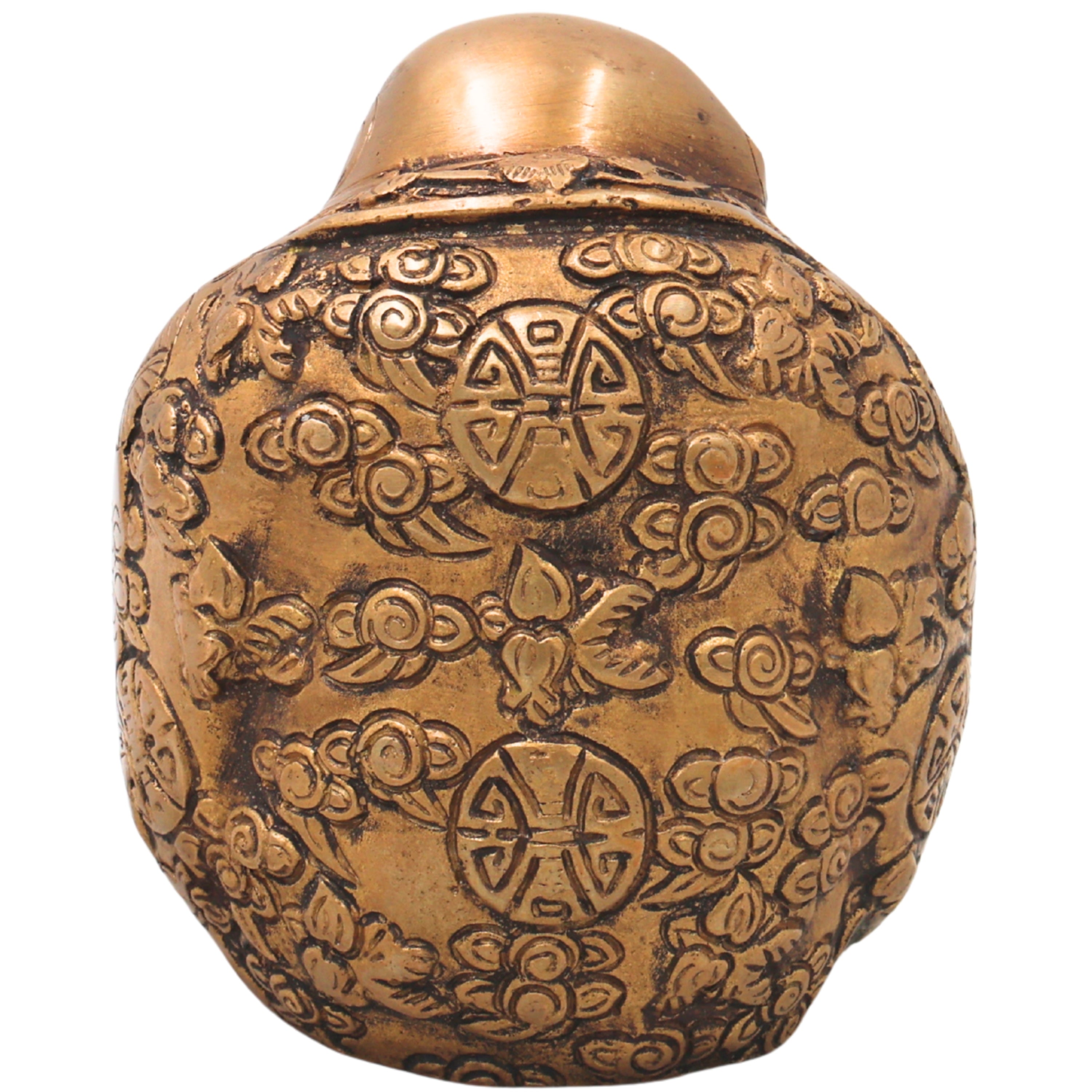 Brass Laughing Buddha Idol, Handcrafted Hotei Budai Statue for Vastu, Pooja, Home Decor & Gifting, Gold, 5 Inch, 1 Piece