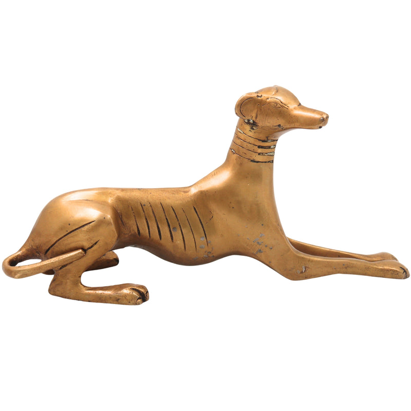 Brass Handcrafted Dog Statue, Home Decor & Gifting, Gold, 4.5 Inch, 1 Piece