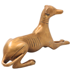 Brass Handcrafted Dog Statue, Home Decor & Gifting, Gold, 4.5 Inch, 1 Piece