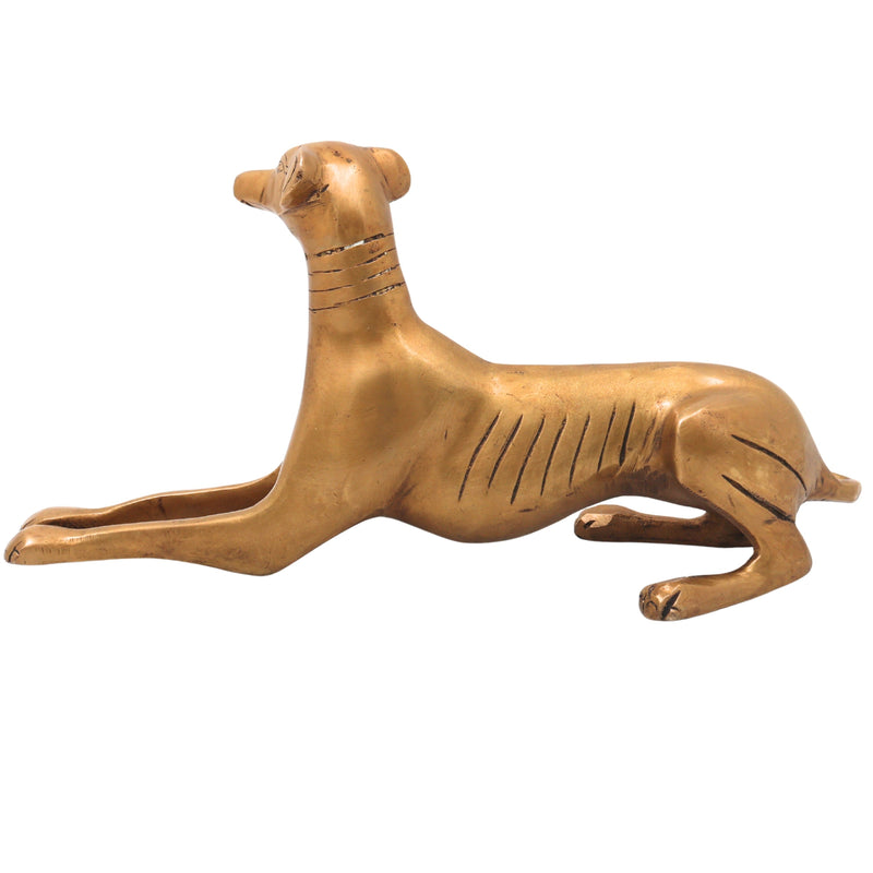Brass Handcrafted Dog Statue, Home Decor & Gifting, Gold, 4.5 Inch, 1 Piece