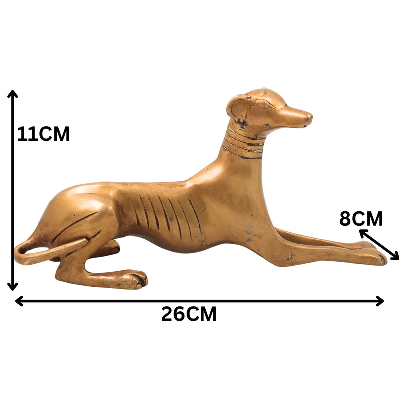 Brass Handcrafted Dog Statue, Home Decor & Gifting, Gold, 4.5 Inch, 1 Piece