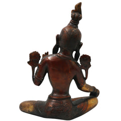 Brass Tara Devi Idol for Pooja & Home Decor, Handcrafted Traditional Mahavidya Goddess Sculpture, Gold, 11 Inch, 1 Piece