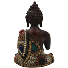 Handcrafted Brass Gautam Buddha Idol for Home Decor, Meditation, Vastu &amp; Spiritual Ambience, Brown, 10 Inch, 1 Piece