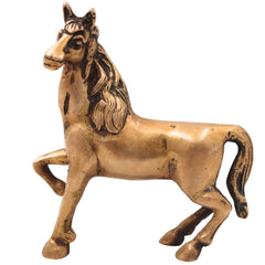 Brass Horse Sculpture for Vastu, Prosperity &amp; Premium Home Decor, Gold, 4 Inch, 1 Piece